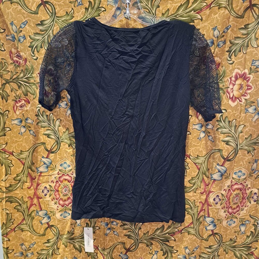 black short sleeve mesh shirt - Picture 5 of 11